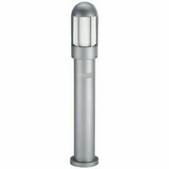 Albert Leuchten 2002 Sockelleuchte Silber, 1-flammig, Bewegungsmelder