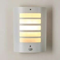 Hofstein Alslev Au&szlig;enwandleuchte Wei&szlig;, 1-flammig, Bewegungsmelder -Außenleuchten Verkäufe alslev aussenwandleuchte h3293034 do1 6