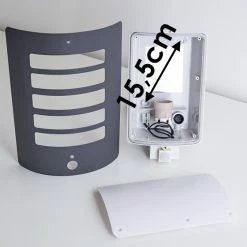 Hofstein Alslev Au&szlig;enwandleuchte Anthrazit, 1-flammig, Bewegungsmelder -Außenleuchten Verkäufe alslev aussenwandleuchte h3293058 do1 15