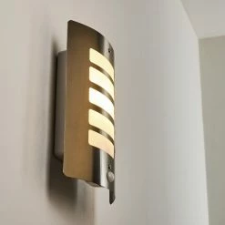 Hofstein Alslev Außenwandleuchte Edelstahl, 1-flammig, Bewegungsmelder -Außenleuchten Verkäufe alslev aussenwandleuchte h3293072 do1 2