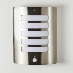 Hofstein Alslev Außenwandleuchte Edelstahl, 1-flammig, Bewegungsmelder -Außenleuchten Verkäufe alslev aussenwandleuchte h3293072 do1 8