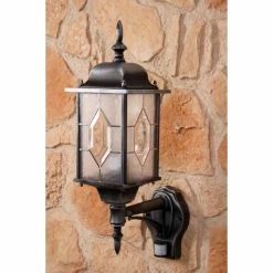 Hofstein Amapala Wandleuchte Schwarz, 1-flammig, Bewegungsmelder -Außenleuchten Verkäufe amapala wandleuchte h3003428 3