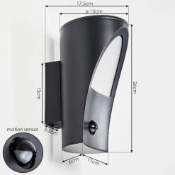 Hofstein Aria Außenwandleuchte Anthrazit, 1-flammig, Bewegungsmelder -Außenleuchten Verkäufe aria aussenwandleuchte h3390498 3