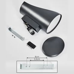 Hofstein Aria Außenwandleuchte Anthrazit, 1-flammig, Bewegungsmelder -Außenleuchten Verkäufe aria aussenwandleuchte h3390498 4