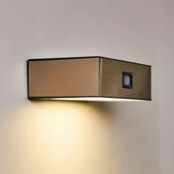 Hofstein Attu Solar-Außenwandleuchte LED Nickel-Matt, 1-flammig, Bewegungsmelder -Außenleuchten Verkäufe attu solar aussenwandleuchte h3303870 do1 12