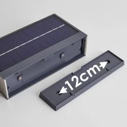 Hofstein Attu Solar-Außenwandleuchte LED Nickel-Matt, 1-flammig, Bewegungsmelder -Außenleuchten Verkäufe attu solar aussenwandleuchte h3303870 do1 18