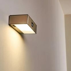 Hofstein Attu Solar-Außenwandleuchte LED Nickel-Matt, 1-flammig, Bewegungsmelder -Außenleuchten Verkäufe attu solar aussenwandleuchte h3303870 do1 2