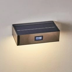 Hofstein Attu Solar-Außenwandleuchte LED Nickel-Matt, 1-flammig, Bewegungsmelder -Außenleuchten Verkäufe attu solar aussenwandleuchte h3303870 do1 3