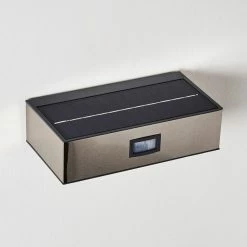 Hofstein Attu Solar-Außenwandleuchte LED Nickel-Matt, 1-flammig, Bewegungsmelder -Außenleuchten Verkäufe attu solar aussenwandleuchte h3303870 do1 5