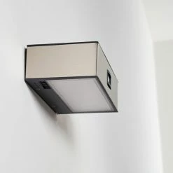 Hofstein Attu Solar-Außenwandleuchte LED Nickel-Matt, 1-flammig, Bewegungsmelder -Außenleuchten Verkäufe attu solar aussenwandleuchte h3303870 do1 8