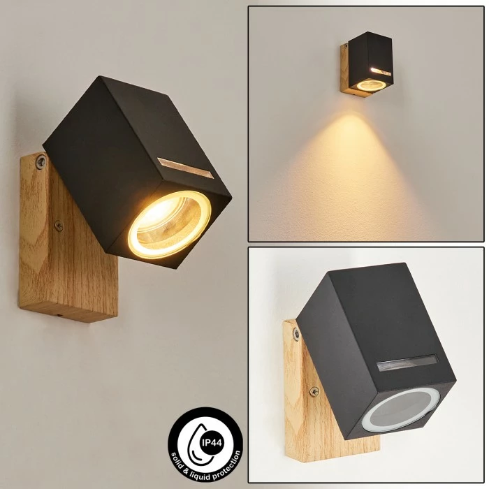 Hofstein Auchac Außenwandleuchte Holzoptik, Naturfarben, 1-flammig, Bewegungsmelder 1 Hofstein Auchac Außenwandleuchte Holzoptik, Naturfarben, 1-flammig, Bewegungsmelder