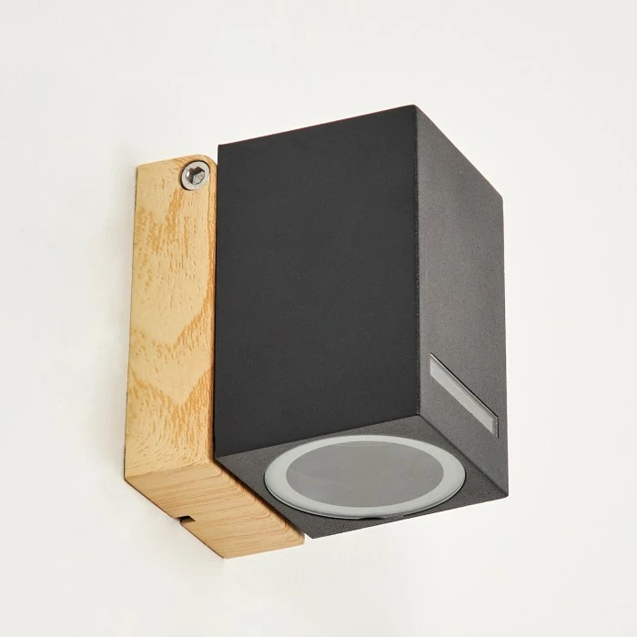 Hofstein Auchac Außenwandleuchte Holzoptik, Naturfarben, 1-flammig, Bewegungsmelder 2 Hofstein Auchac Außenwandleuchte Holzoptik, Naturfarben, 1-flammig, Bewegungsmelder – Bild 2