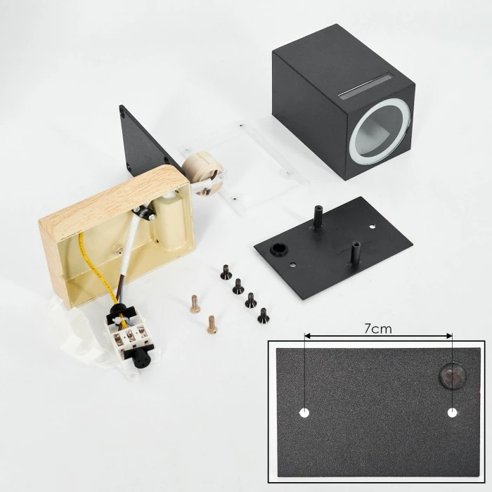 Hofstein Auchac Außenwandleuchte Holzoptik, Naturfarben, 1-flammig, Bewegungsmelder 5 Hofstein Auchac Außenwandleuchte Holzoptik, Naturfarben, 1-flammig, Bewegungsmelder – Bild 5