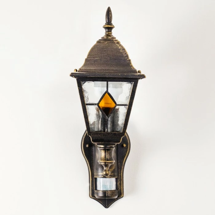 Hofstein Außenwandleuchte Antibes Braun, Gold, 1-flammig, Bewegungsmelder 5 Hofstein Außenwandleuchte Antibes Braun, Gold, 1-flammig, Bewegungsmelder – Bild 5