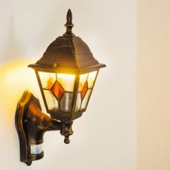 Hofstein Außenwandleuchte Antibes Braun, Gold, 1-flammig, Bewegungsmelder 16 Hofstein Außenwandleuchte Antibes Braun, Gold, 1-flammig, Bewegungsmelder -Außenleuchten Verkäufe aussenwandleuchte antibes h163857 5