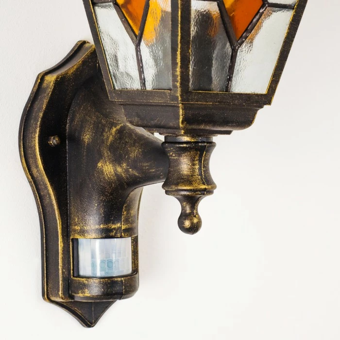 Hofstein Außenwandleuchte Antibes Braun, Gold, 1-flammig, Bewegungsmelder 10 Hofstein Außenwandleuchte Antibes Braun, Gold, 1-flammig, Bewegungsmelder – Bild 10