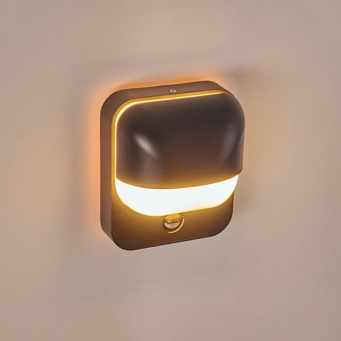 Hofstein Außenwandleuchte Caldes Schwarz, 1-flammig, Bewegungsmelder 7 Hofstein Außenwandleuchte Caldes Schwarz, 1-flammig, Bewegungsmelder – Bild 7