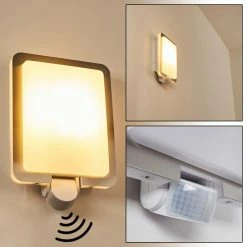 Außenleuchten Verkäufe 38 Hofstein Außenwandleuchte Canova Chrom, 1-flammig, Bewegungsmelder