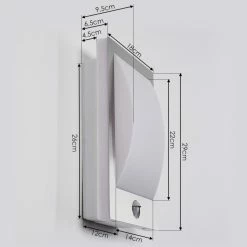 Hofstein Au&szlig;enwandleuchte Cantone Nickel-Matt, 1-flammig, Bewegungsmelder -Außenleuchten Verkäufe aussenwandleuchte cantone h3399903 3