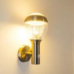 Hofstein Außenwandleuchte Cordova LED Edelstahl, 1-flammig, Bewegungsmelder -Außenleuchten Verkäufe aussenwandleuchte cordova h3006337 3