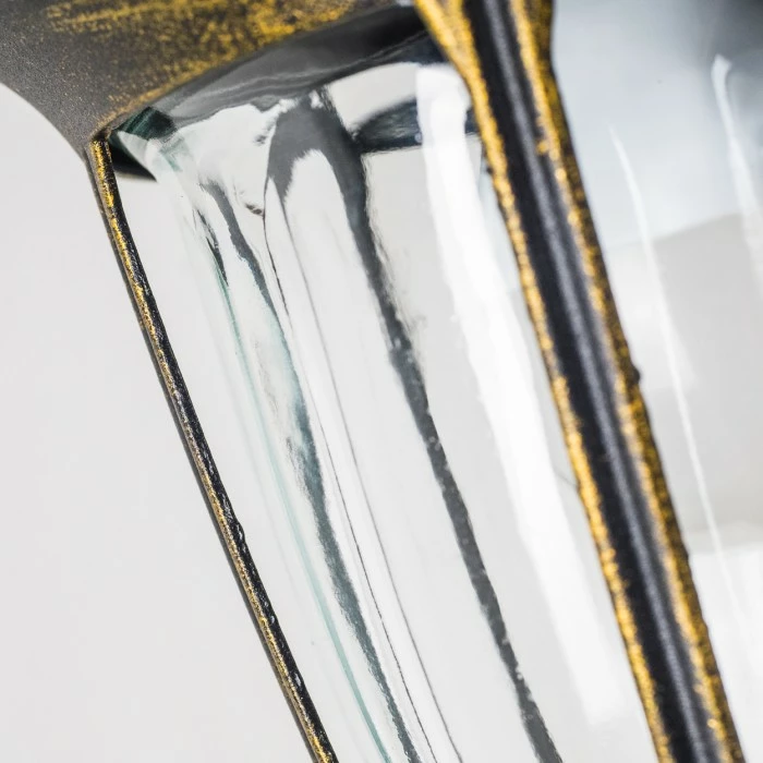 Hofstein Außenwandleuchte Ribadeo Schwarz-Gold, 1-flammig, Bewegungsmelder 3 Hofstein Außenwandleuchte Ribadeo Schwarz-Gold, 1-flammig, Bewegungsmelder – Bild 3