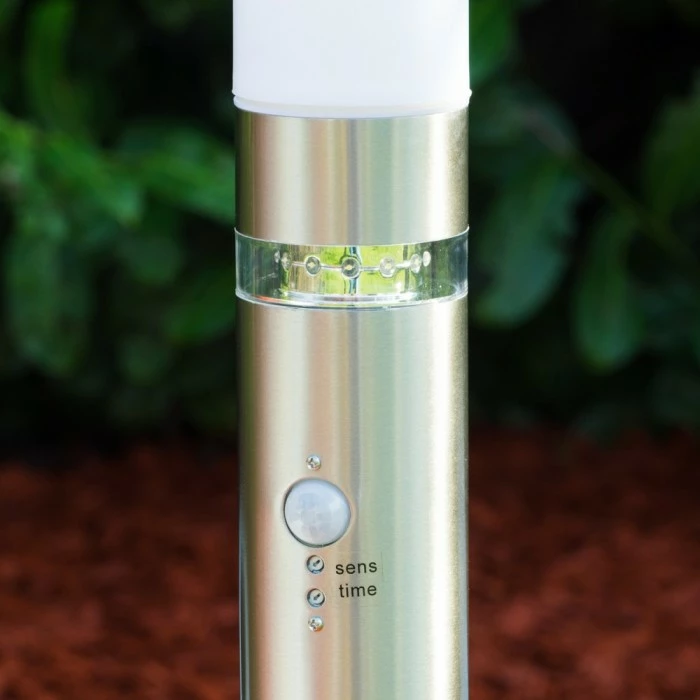 Hofstein Avize Außenstandleuchte Edelstahl, 1-flammig, Bewegungsmelder 5 Hofstein Avize Außenstandleuchte Edelstahl, 1-flammig, Bewegungsmelder – Bild 5