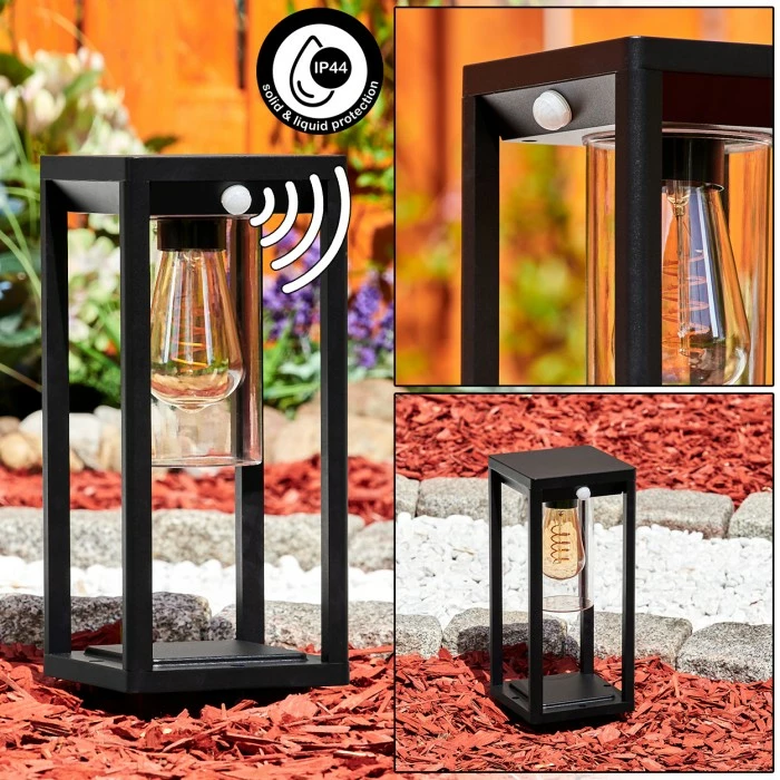 Hofstein Baoshan Wegeleuchte Schwarz, 1-flammig, Bewegungsmelder 1 Hofstein Baoshan Wegeleuchte Schwarz, 1-flammig, Bewegungsmelder