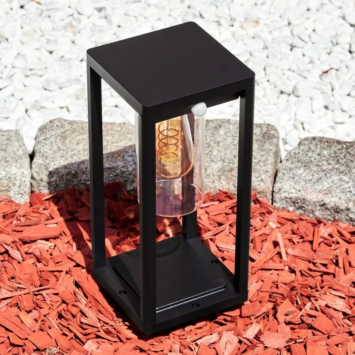 Hofstein Baoshan Wegeleuchte Schwarz, 1-flammig, Bewegungsmelder 2 Hofstein Baoshan Wegeleuchte Schwarz, 1-flammig, Bewegungsmelder – Bild 2