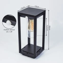 Hofstein Baoshan Wegeleuchte Schwarz, 1-flammig, Bewegungsmelder 13 Hofstein Baoshan Wegeleuchte Schwarz, 1-flammig, Bewegungsmelder -Außenleuchten Verkäufe baoshan wegeleuchte h3441930 3