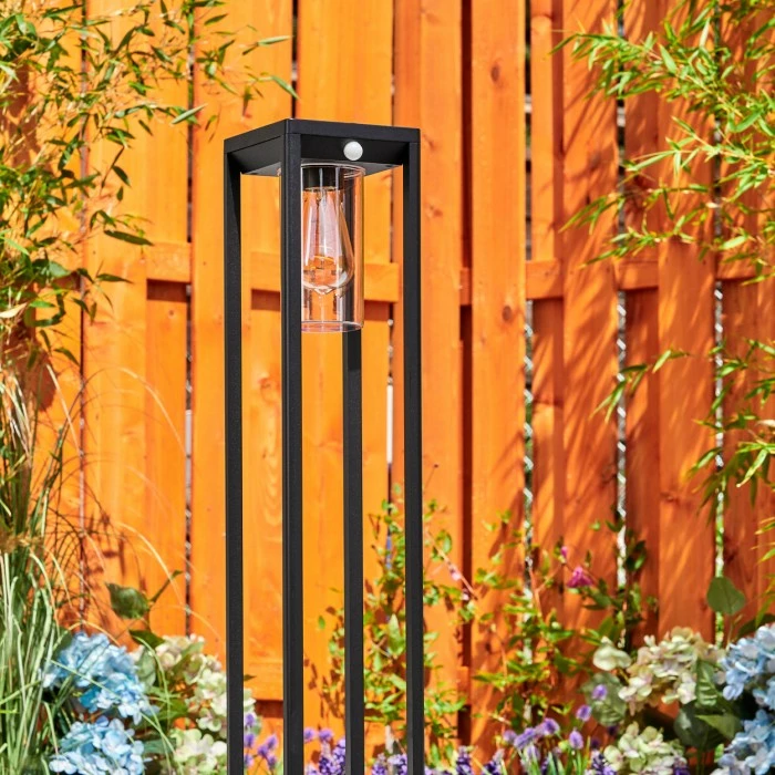 Hofstein Baoshan Wegeleuchte Schwarz, 1-flammig, Bewegungsmelder 9 Hofstein Baoshan Wegeleuchte Schwarz, 1-flammig, Bewegungsmelder – Bild 9