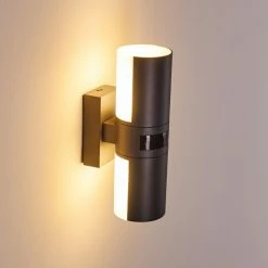 Hofstein Baulund Außenwandleuchte LED Anthrazit, 1-flammig, Bewegungsmelder -Außenleuchten Verkäufe baulund aussenwandleuchte h3300381 do1 12