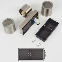 Hofstein Bessiebelle Außenwandleuchte Edelstahl, 2-flammig, Bewegungsmelder -Außenleuchten Verkäufe bessiebelle aussenwandleuchte h3605141 4