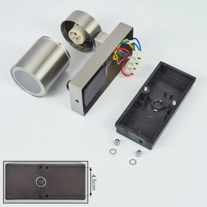 Hofstein Bessiebelle Außenwandleuchte Edelstahl, 1-flammig, Bewegungsmelder 5 Hofstein Bessiebelle Außenwandleuchte Edelstahl, 1-flammig, Bewegungsmelder – Bild 5