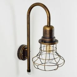 Hofstein Borkan Aussenwandleuchte Braun, Gold, 1-flammig, Bewegungsmelder -Außenleuchten Verkäufe borkan aussenwandleuchte h3023082 13