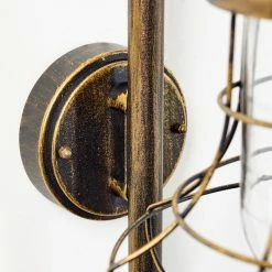 Hofstein Borkan Aussenwandleuchte Braun, Gold, 1-flammig, Bewegungsmelder -Außenleuchten Verkäufe borkan aussenwandleuchte h3023082 19