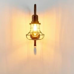 Hofstein Borkan Aussenwandleuchte Braun, Gold, 1-flammig, Bewegungsmelder -Außenleuchten Verkäufe borkan aussenwandleuchte h3023082 7