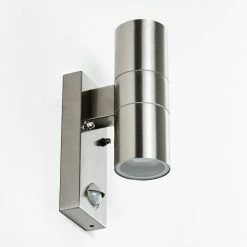 Hofstein Brachy Außenwandleuchte Edelstahl, 2-flammig, Bewegungsmelder -Außenleuchten Verkäufe brachy aussenwandleuchte h3267332 do1 19