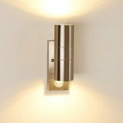 Hofstein Brachy Außenwandleuchte Edelstahl, 2-flammig, Bewegungsmelder -Außenleuchten Verkäufe brachy aussenwandleuchte h3267332 do1 3