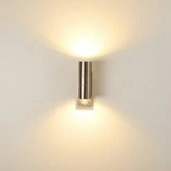 Hofstein Brachy Außenwandleuchte Edelstahl, 2-flammig, Bewegungsmelder -Außenleuchten Verkäufe brachy aussenwandleuchte h3267332 do1 9