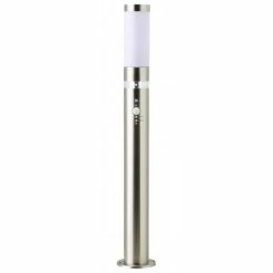 Brilliant Leuchten Brilliant Bole Außenstandleuchte Edelstahl, 1-flammig, Bewegungsmelder