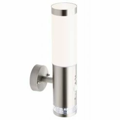 Brilliant Leuchten Brilliant Bole Außenwandleuchte Edelstahl, 1-flammig, Bewegungsmelder