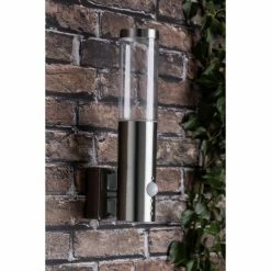 Brilliant Leuchten Bergen Au&szlig;enwandleuchte LED Edelstahl, 1-flammig, Bewegungsmelder -Außenleuchten Verkäufe brilliant leuchten bergen aussenwandleuchte g40097 82 2