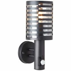 Brilliant Leuchten Brilliant Venlo Außenwandleuchte Schwarz, 1-flammig, Bewegungsmelder