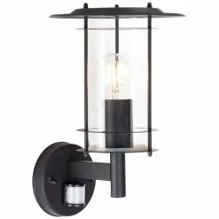 Brilliant Leuchten Brilliant York Außenwandleuchte Schwarz, 1-flammig, Bewegungsmelder