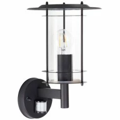 Brilliant Leuchten Brilliant York Außenwandleuchte Schwarz, 1-flammig, Bewegungsmelder -Außenleuchten Verkäufe brilliant york aussenwandleuchte 44797 06 2