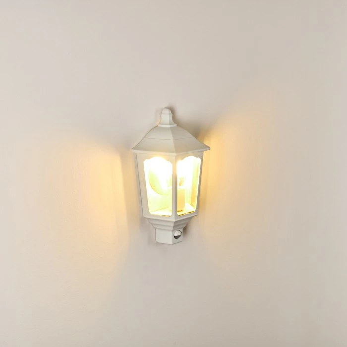 Hofstein Brissago Außenwandleuchte Weiß, 1-flammig, Bewegungsmelder 8 Hofstein Brissago Außenwandleuchte Weiß, 1-flammig, Bewegungsmelder – Bild 8