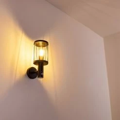 Hofstein Broacker Au&szlig;enwandleuchte Schwarz, 1-flammig, Bewegungsmelder -Außenleuchten Verkäufe broacker aussenwandleuchte h3290408 do1 10