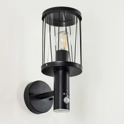 Hofstein Broacker Au&szlig;enwandleuchte Schwarz, 1-flammig, Bewegungsmelder -Außenleuchten Verkäufe broacker aussenwandleuchte h3290408 do1 4