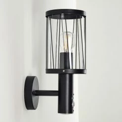 Hofstein Broacker Au&szlig;enwandleuchte Schwarz, 1-flammig, Bewegungsmelder -Außenleuchten Verkäufe broacker aussenwandleuchte h3290408 do1 8