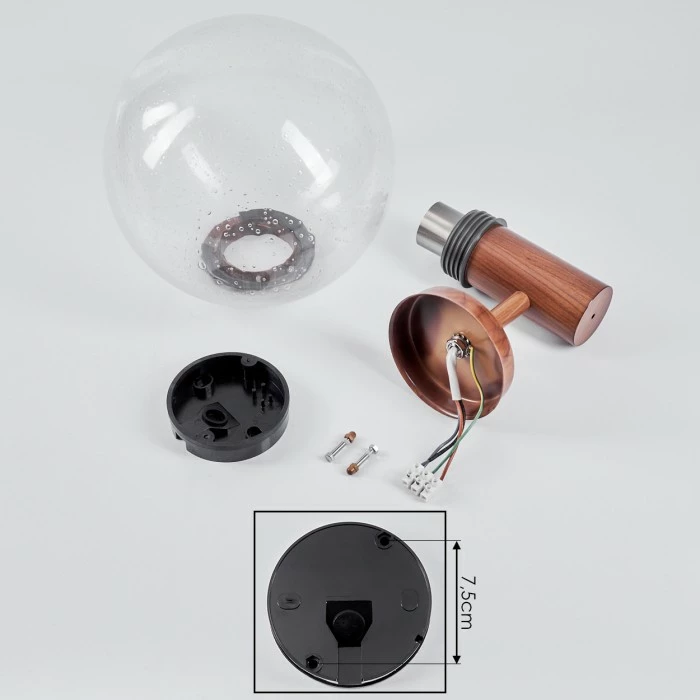 Hofstein Bubodefo Außenwandleuchte Braun, Holzoptik, 1-flammig, Bewegungsmelder 5 Hofstein Bubodefo Außenwandleuchte Braun, Holzoptik, 1-flammig, Bewegungsmelder – Bild 5